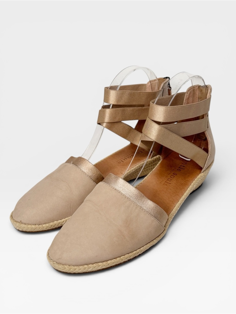 Gentle Souls by Kenneth Cole Leather Light Tan Espadrilles Size 9